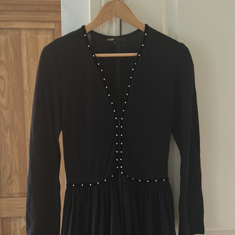 ❌❌SOLD Riska unit long sleeve dress size 3 navy Euc - Picture 5 of 14